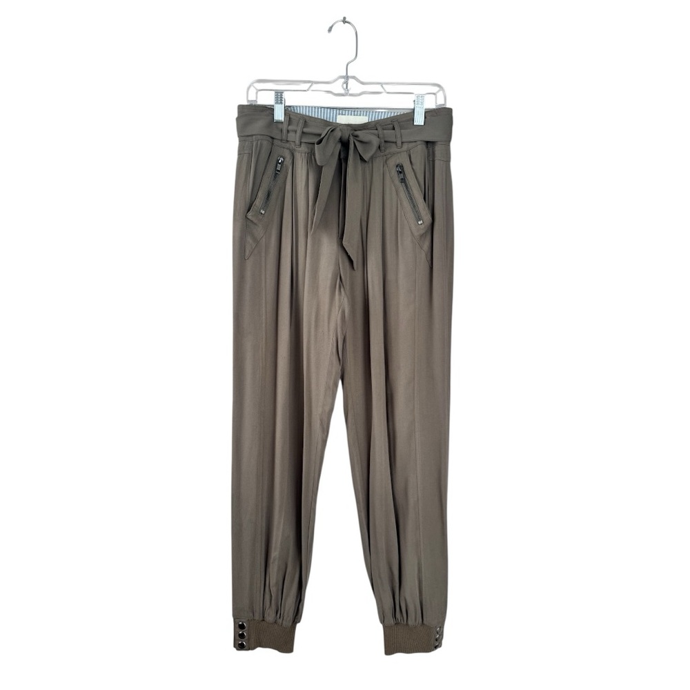 Anthropologie Elevenses Army Green Lightweight Jogger Pants Size Small